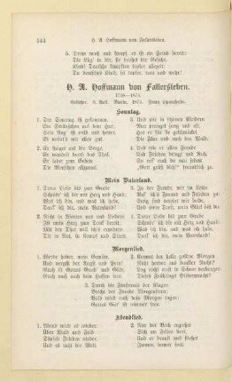 A. H. Hoffmann von Fallersleben