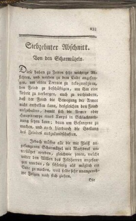 Siebzehnter Abschnitt. Von den Scharmützeln.