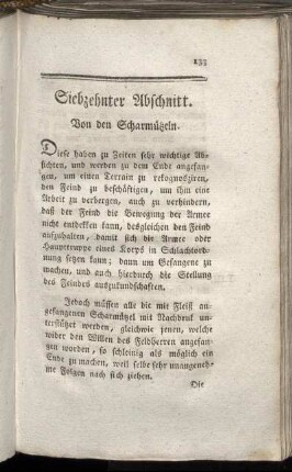 Siebzehnter Abschnitt. Von den Scharmützeln.