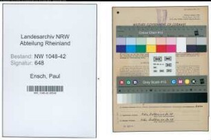 Entnazifizierung Paul Ensch , geb. 01.01.1909 (Mechaniker)