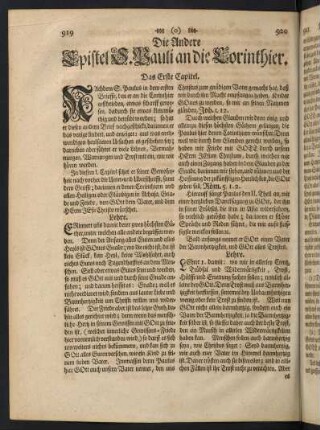 919-978, Die Andere Epistel S. Pauli an die Corinthier
