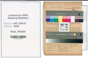 Entnazifizierung Wilhelm De Reus , geb. 18.04.1889 (Landwirt)