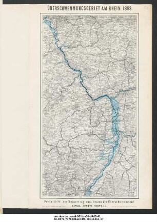 Überschwemmungsgebiet am Rhein 1883