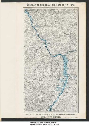Überschwemmungsgebiet am Rhein 1883