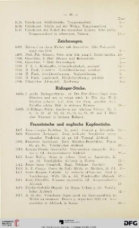 Französische und englische Kupferstiche (Nr. 1507-1554a)