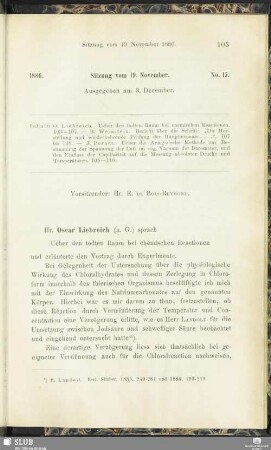 No. 15. Sitzung vom 19. November