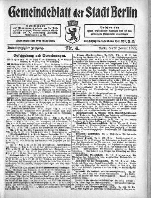 1922,4: Nr. 4, 22. Januar 1922