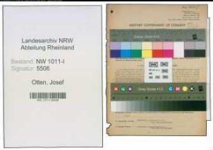 Entnazifizierung Josef Otten , geb. 25.12.1907 (Fabrikant)