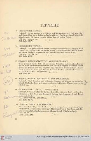 Teppiche (Nr. 95-112)