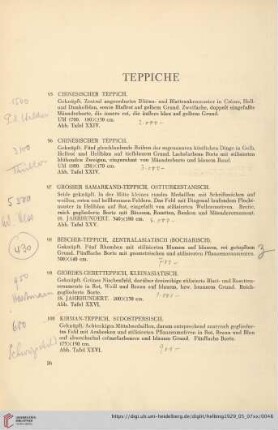 Teppiche (Nr. 95-112)