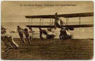 Landung eines Wasserflugzeuges