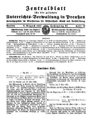 Beschaffung der notwendigen Lehrmittel in den Volks- und Fortbildungsschulen : [Amtlicher Teil]
