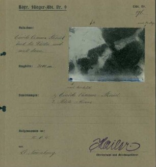 Foto der Einöde Chaume Thiriet und der Wälder nordwestlich davon (Luftbild)