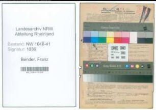 Entnazifizierung Franz Bender , geb. 18.05.1903 (Drahtzieher)