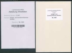 Amt Hausberge - Vogtei Gohfeld: Protokoll des Katasterverhörs der Vogtei