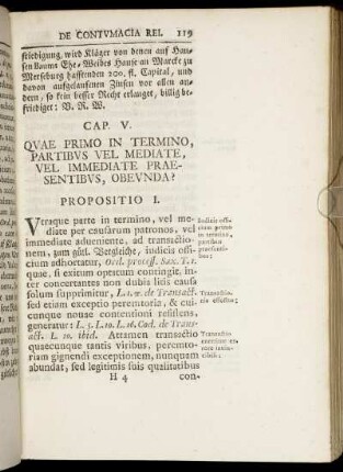 Cap. V. Quae Primo In Termino, Partibus Vel Mediate [...]