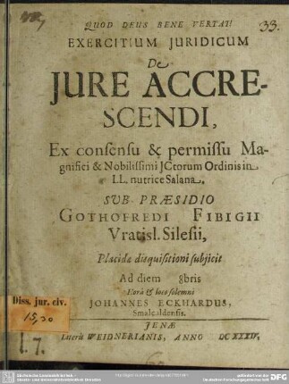 Exercitium iuridicum: De iure accrescendi