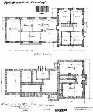 Bronnbach (Tauber): Empfangsgebäude Grundriss UG,1.Stock