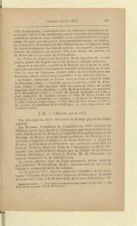 L'Europe depuis 1870