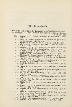 XII. Sammelwerke