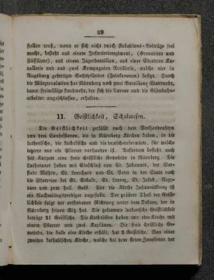 11. Geistlichkeit, Schulwesen.