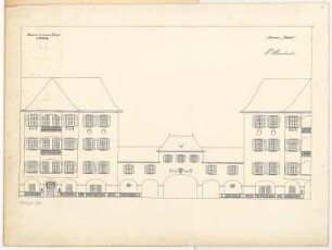 Torbau, Berlin-Steglitz Monatskonkurrenz Oktober 1908: Aufriss Straßenansicht