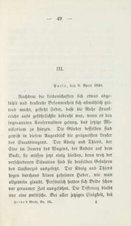 III. [Thiers' Transaktionsbemühungen]
