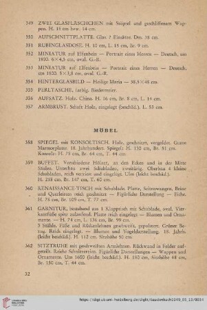 Möbel (Nr. 358- 367)