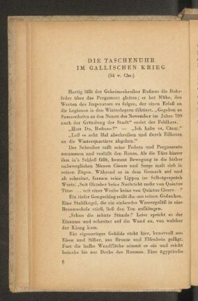 Die Taschenuhr im Gallischen Krieg (54 v. Chr.)