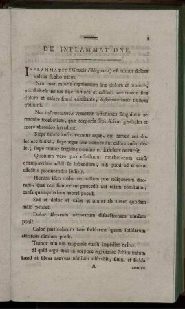 De inflammatione. - Epilepsia.