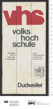 Programm 1. Semester 1975/1976