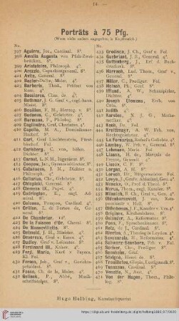 Porträts à 75 Pfg. (Nr. 397-471)
