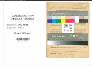 Entnazifizierung Wilhelm Knohl , geb. 12.01.1901 (Kaufmaennischer Angestellter)