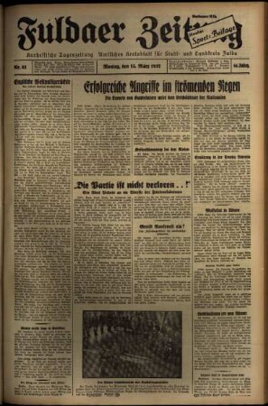 Ausgabe vom Montag, den 15. März 1937.