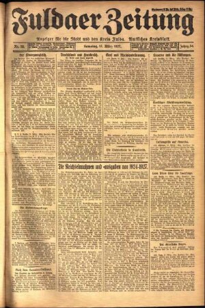 Ausgabe vom Samstag, den 12. März 1927.