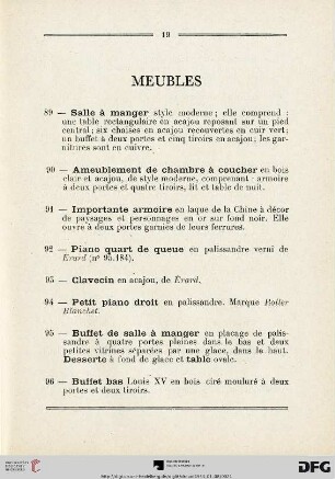 Meubles (Nr. 89-128)