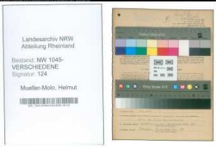 Entnazifizierung Helmut Mueller-Molo , geb. 22.10.1897 (Grafiker)