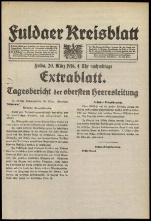 Ausgabe vom Montag, den 20. März 1916.