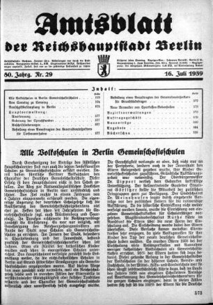 1939,29: Nr. 29, 16. Juli 1939