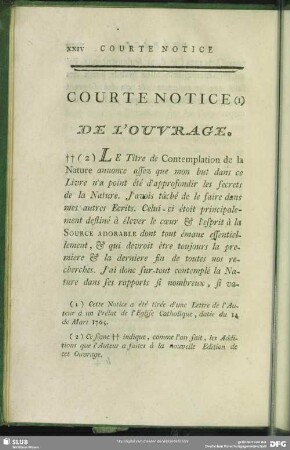 Courte Notice De L´ Ouvrage