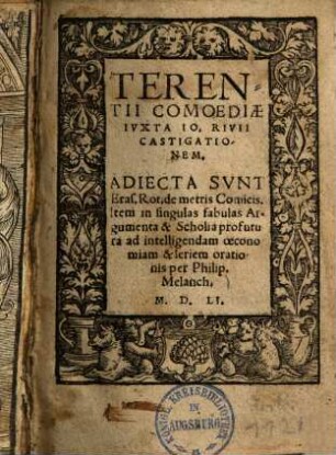 Terentii comoediae