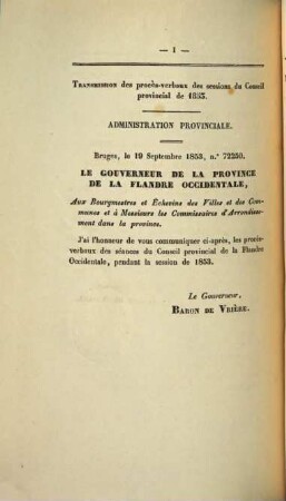 Procès-verbaux, 1853