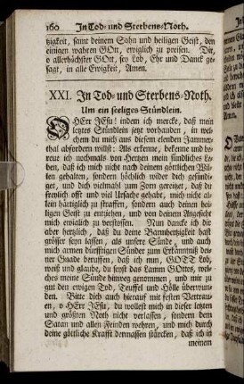 XXI. In Tod- und Sterbens-Noth – XXIII. Vom ewigen Leben