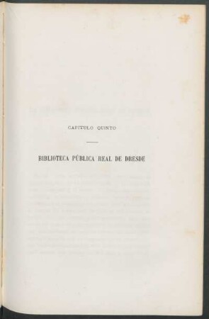 Capítulo quinto - Biblioteca Pública Real de Dresde