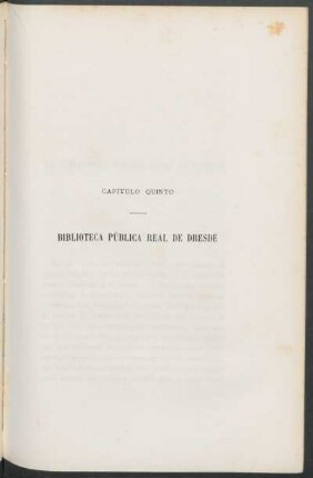 Capítulo quinto - Biblioteca Pública Real de Dresde