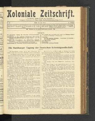 Nr. 26. Berlin, 28. Juni 1912. 13. Jahrgang.
