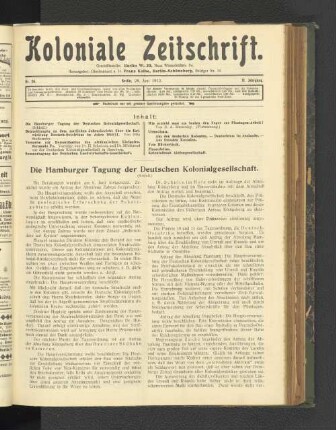 Nr. 26. Berlin, 28. Juni 1912. 13. Jahrgang.