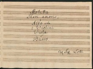 Sacri amoris aurae amate; A, strings; d-Moll