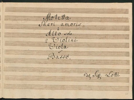 Sacri amoris aurae amate; A, strings; d-Moll