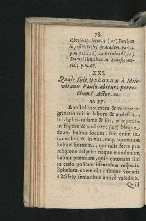 XXI. Quale fuit Osculum a Milevitanis Paulo abituro porrectum?